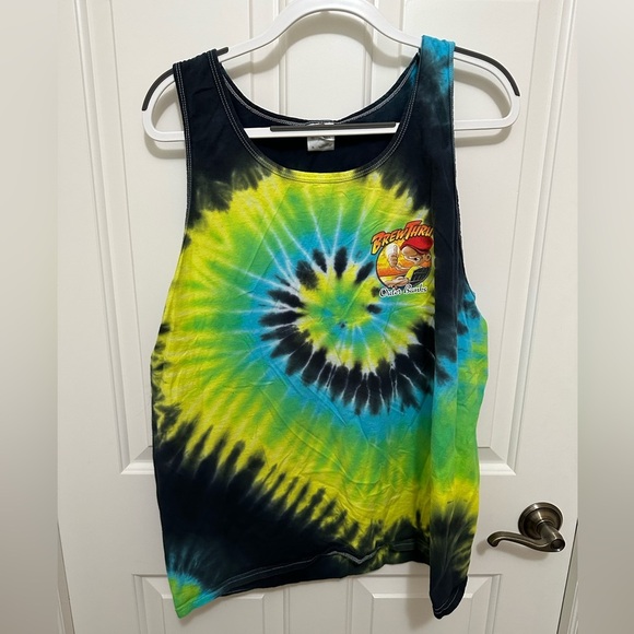 Brew Thru Outer Banks Vintage Tie Dye Tank Top XL - Picture 5 of 5